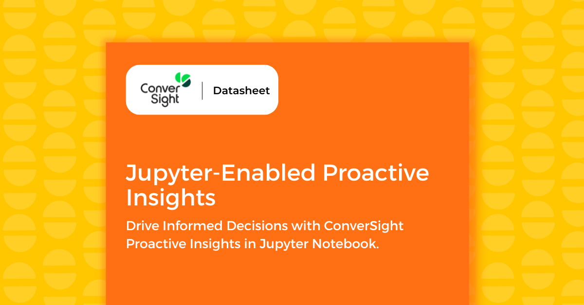 Proactive Insights with Jupyter Notebook - Datasheet