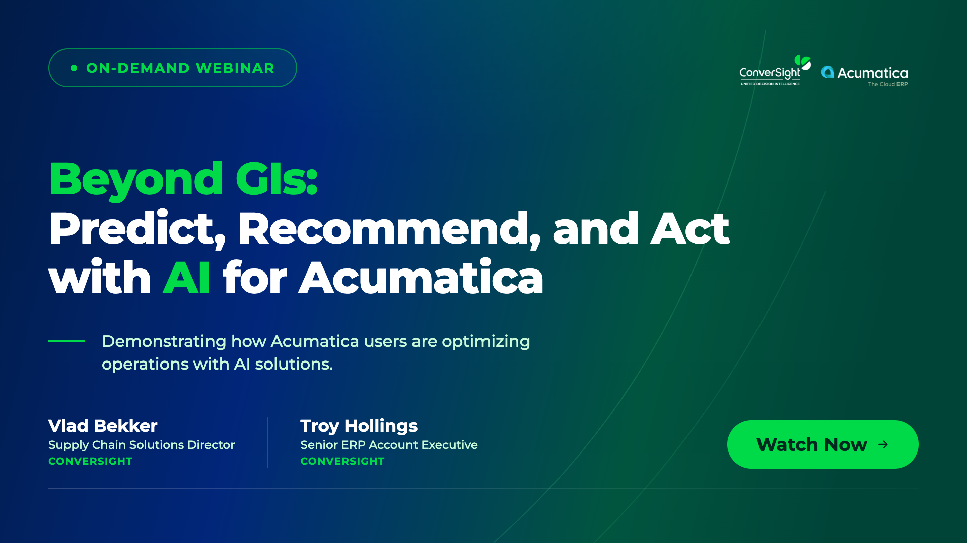 Beyond GIs - AI for Acumatica - Aug 28th
