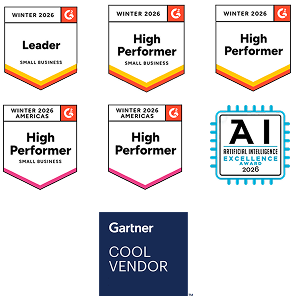 ConverSight awards: five G2 Winter 2026 badges for Leader and High Performer, the 2026 Artificial Intelligence Excellence Award, and Gartner Cool Vendor